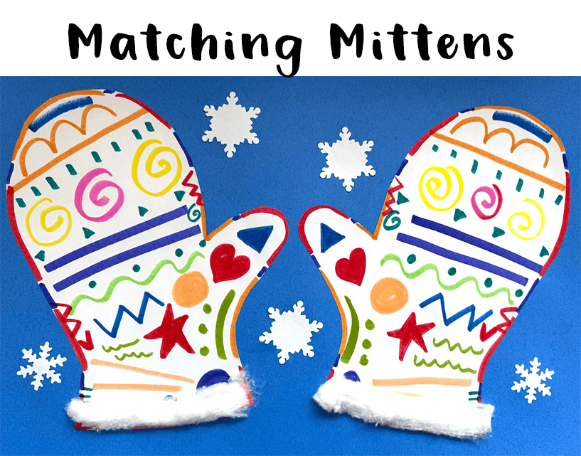 Matching Mittens Art Project with Free Templates –