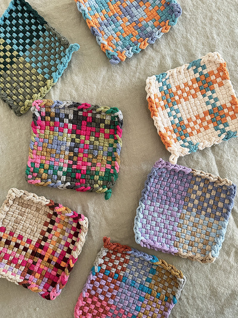 Potholder Weaving with Cotton Loops