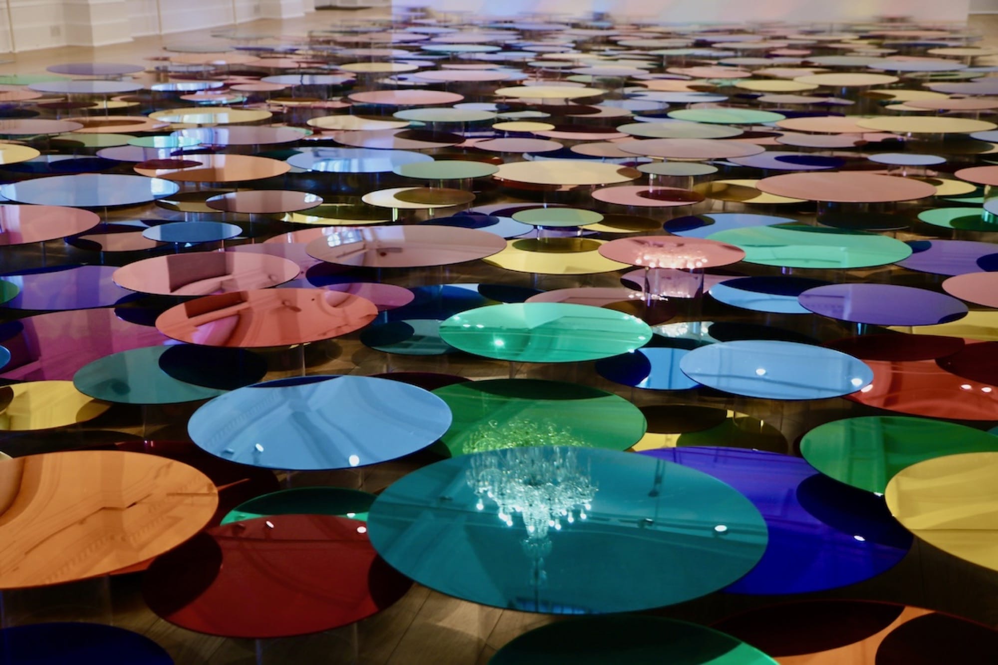 Get ‘H.A.P.P.Y’ with Liz West’s Immersive Installation Made of More Than 700 Colorful Discs — Colossal
