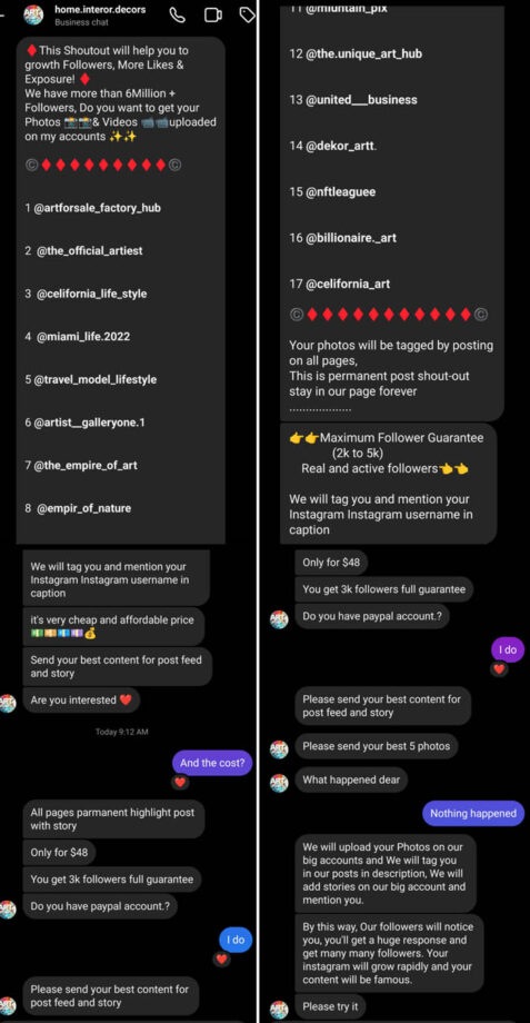 Top scams to avoid on Instagram & other social platforms – Veronica Winters Painting