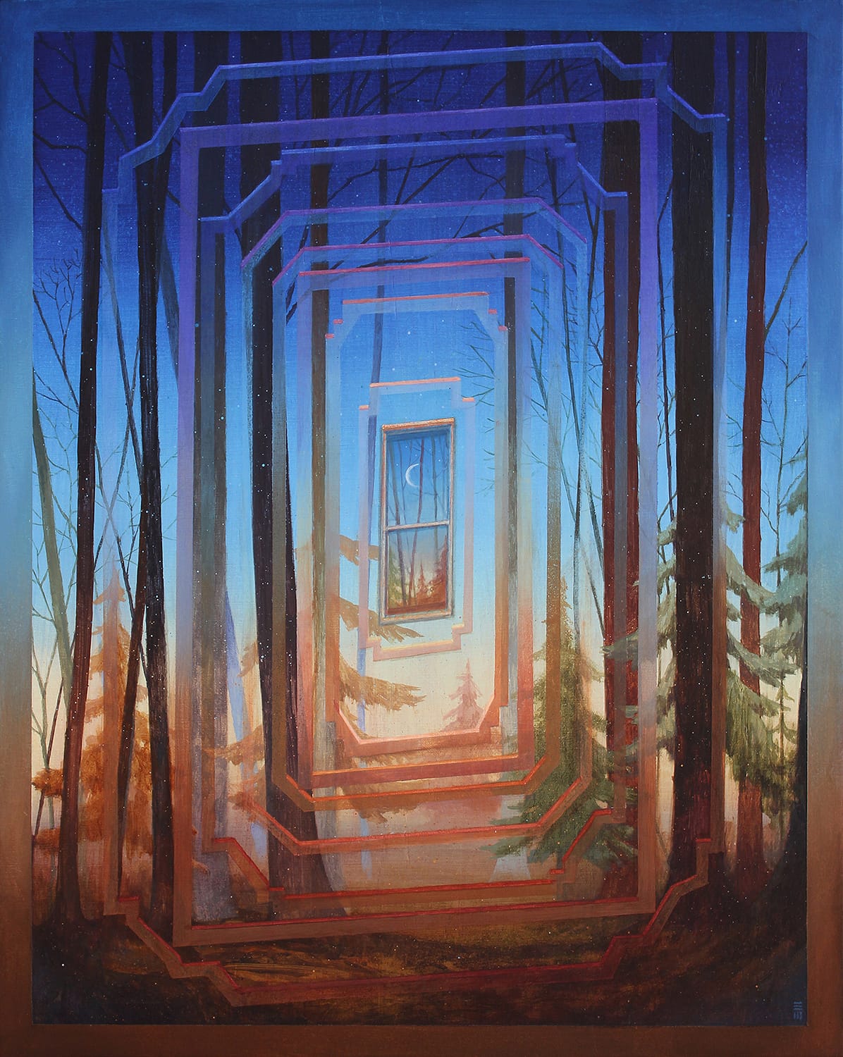 Metaphysical Portals Emerge Within Forests in Eli McMullen’s Otherworldly Paintings — Colossal